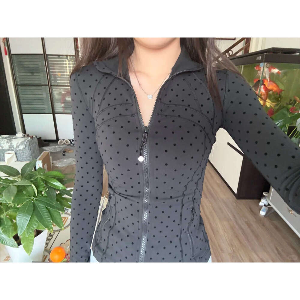 Luluity Lemonic Women Leggings Shorts Luluity Lemonic Men Women Sets Jackets Gym Define Polka Dot Jackets Elastic Waist Yoga Workout Fitness Activewear Gym Sport