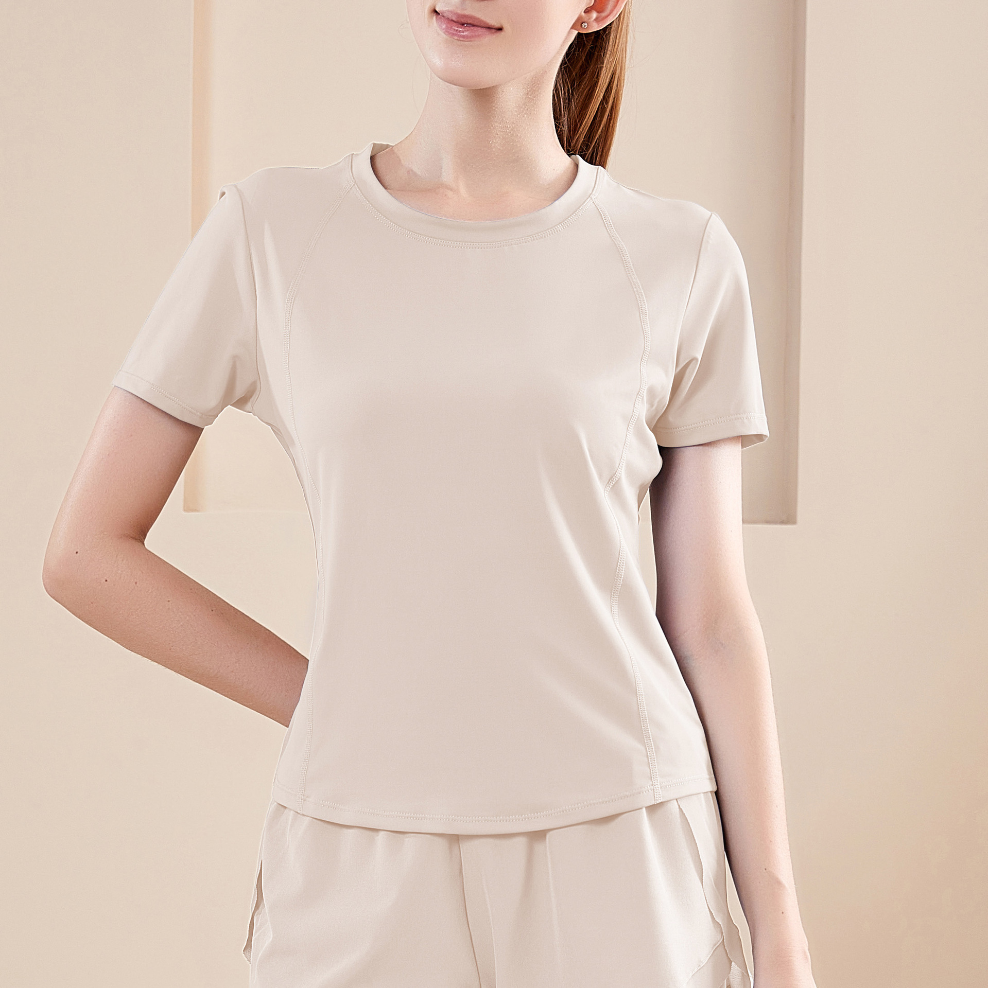 Women's New Arrival High-Waisted Layered Style Sports Shorts, Quick-Dry Training Activewear for Running, Fitness & Yoga