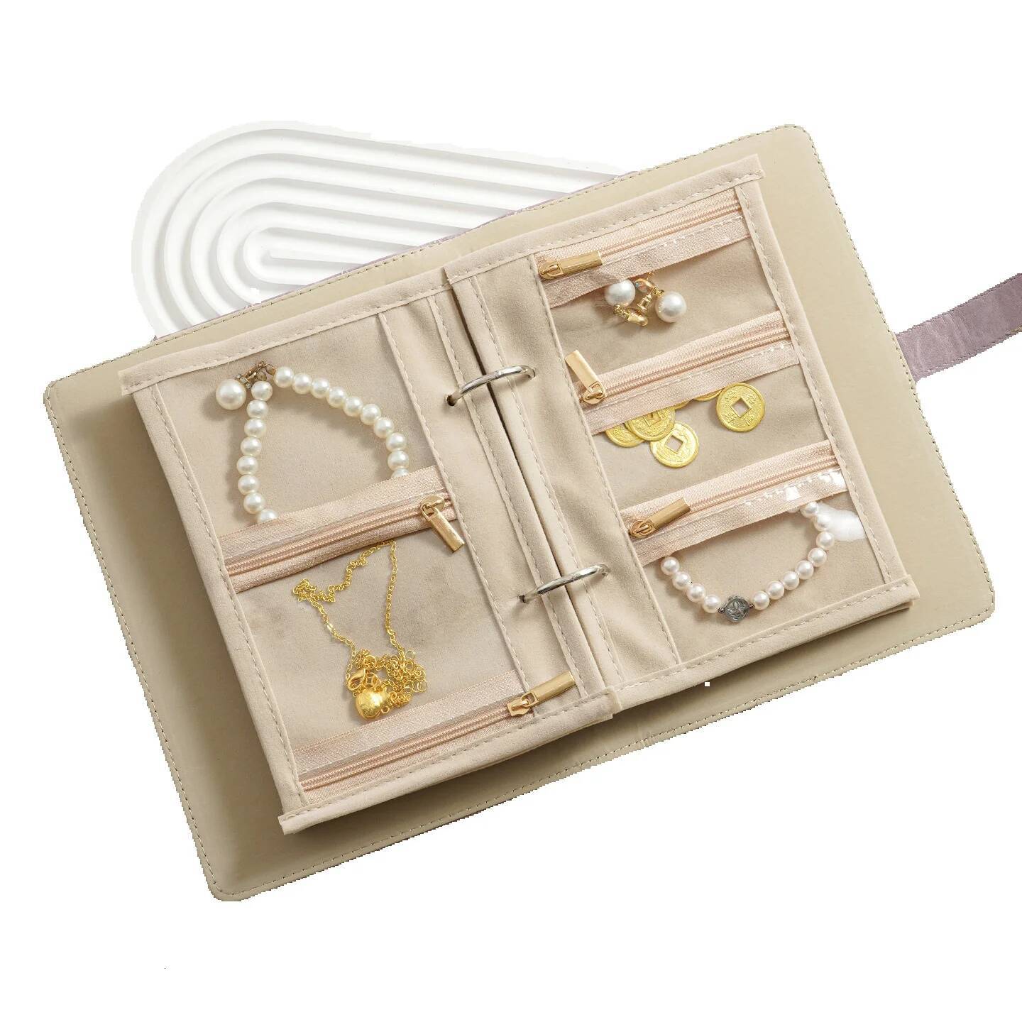 2025 New Gold Jewelry Storage Book Anti-Oxidation Bag Gift Travel Portable Cross-Border Wholesale