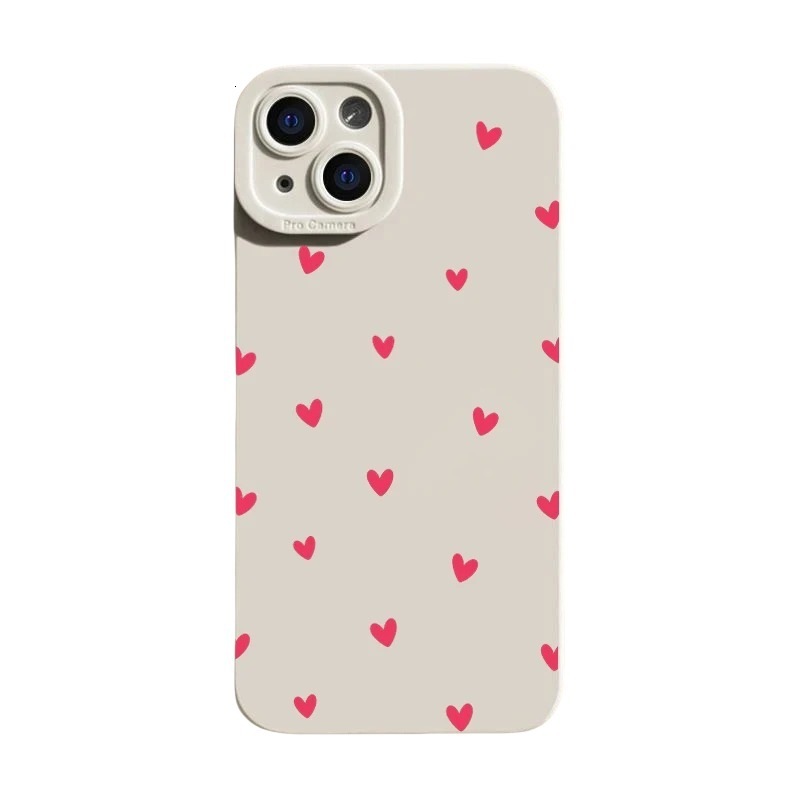 Black Small Heart Compatible with iPhone 16 Case 15 Pro Max Apple 14 Shockproof 13 Trendy Brand 12 Full Coverage 17