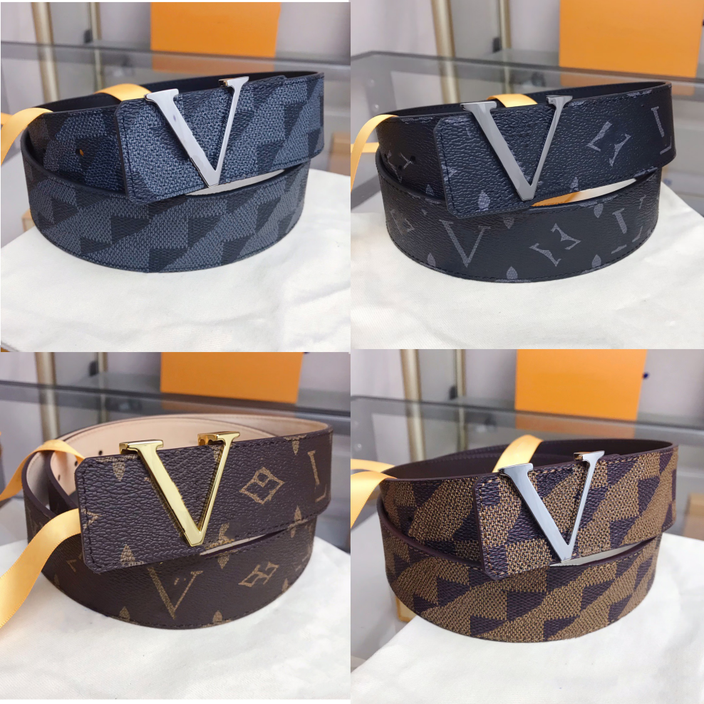 Belts designer belt Men for luxury belts Best Genuine Leather Printed Embossed Top Quality fashion Bronze Buckle Classic Double Letters Belt gift box Very good