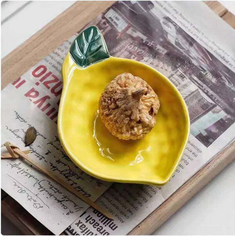 Cute fruit household underglaze small condiment dish ceramic soy sauce vinegar hot pot barbecue dipping snack plate