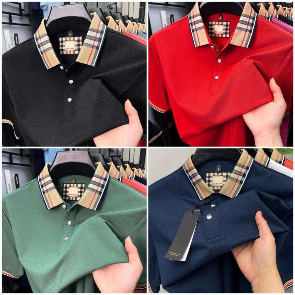 Designer Polo Men's Polos Luxury Brand TShort Sleeve Polo Shirt Men Fashionable Simple Summer Solid Color Mercerized Lapel Cotton Breathable Casual-