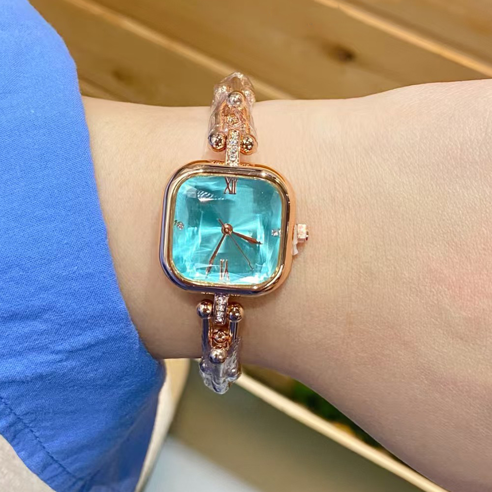 Full Brand Wrist Watch Women Girl Ladies Pretty Bracelet Crystal Diamond Style Quartz Steel Metal Band Luxury Logo Clock Ti03