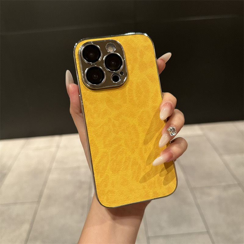 Compatible iPhone 17 Phone Case 13 Electroplated Leopard Print Apple 15 Full Coverage Lens Film 14 Pro