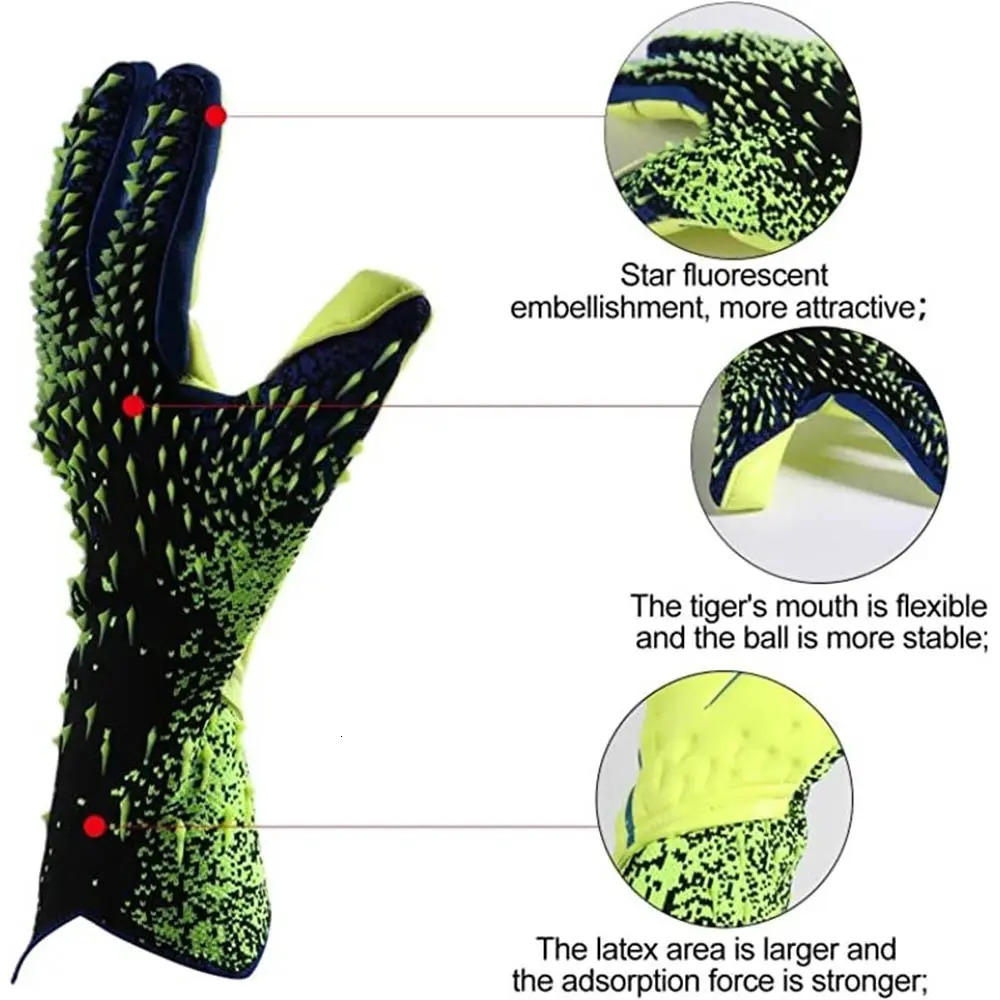 Goalkeeper Gloves Strong Grip for Soccer Goalie with Size 678910 Football Kids Youth and Adult 260106