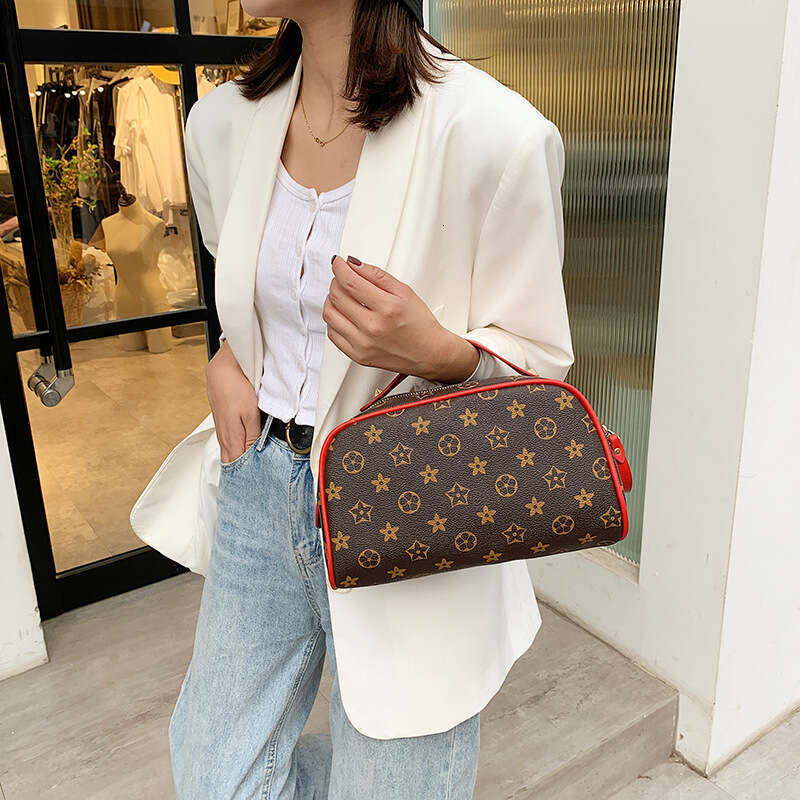 Cosmetic New Large Capacity Portable Female PU Double Zipper Handbag Waterproof Travel Wash Storage Bag