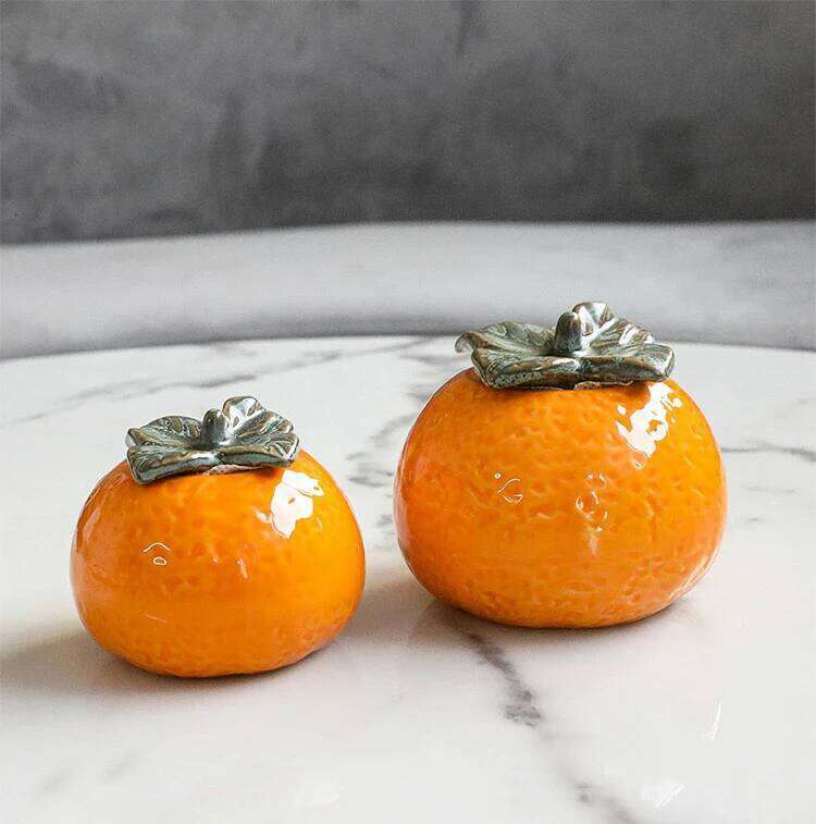 Creative Orange Design Ceramic Storage Tank Kitchenware Sealed Jar with Lid for Coffee Tea Snacks Pantry Countertop Storage Bottle Airtight Container