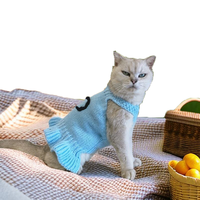 Designer Dog Clothes Luxury Dog Sweater Puppy Dress, Warm Pet Small Dogs Clothes Winter Rabbit Sweater Pets Sweatshirt Dogs Coat Cat Coats Kitten Dres