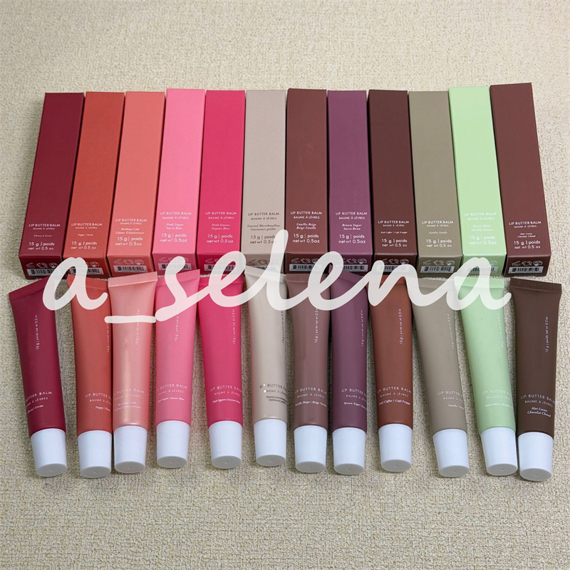 13 Color Summer Lip Butter Balm Moisturizing Smooth Soft Jelly Lip Gloss Sugar beige cherry 15g