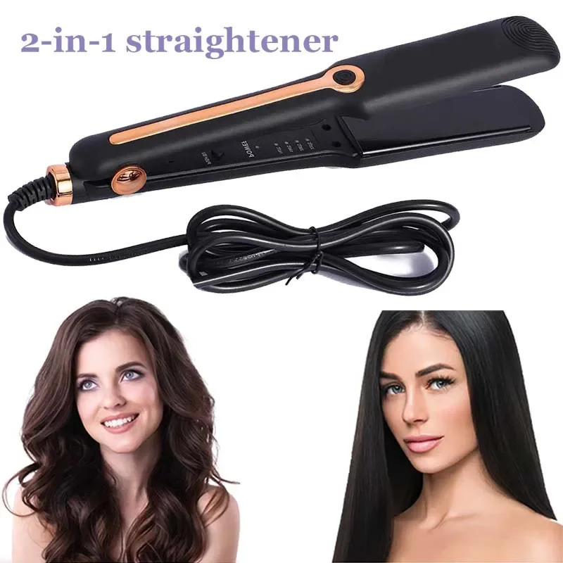 Hair Straightener Professional Ceramic Flat Iron Negative Ion Wide Plate Temperature Adjustable Straightening Iron 260113