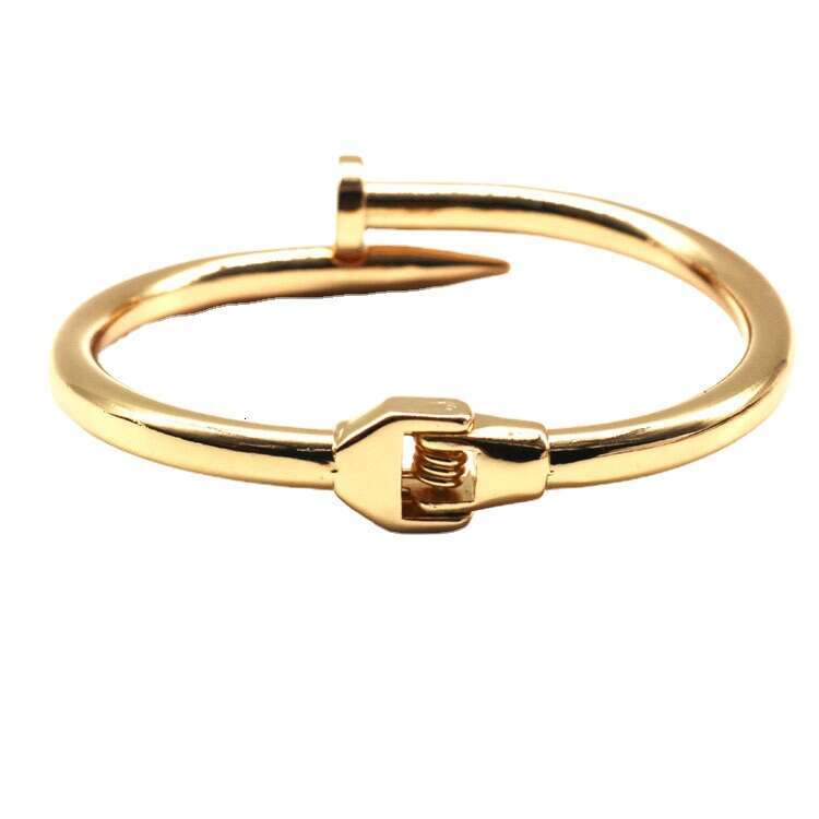Bracelet Women Trendy Unisex Spring Nail Bangle Fashionable Women's Accessories Celebrity Style Must-Have Hand Jewelry For Daily Commute