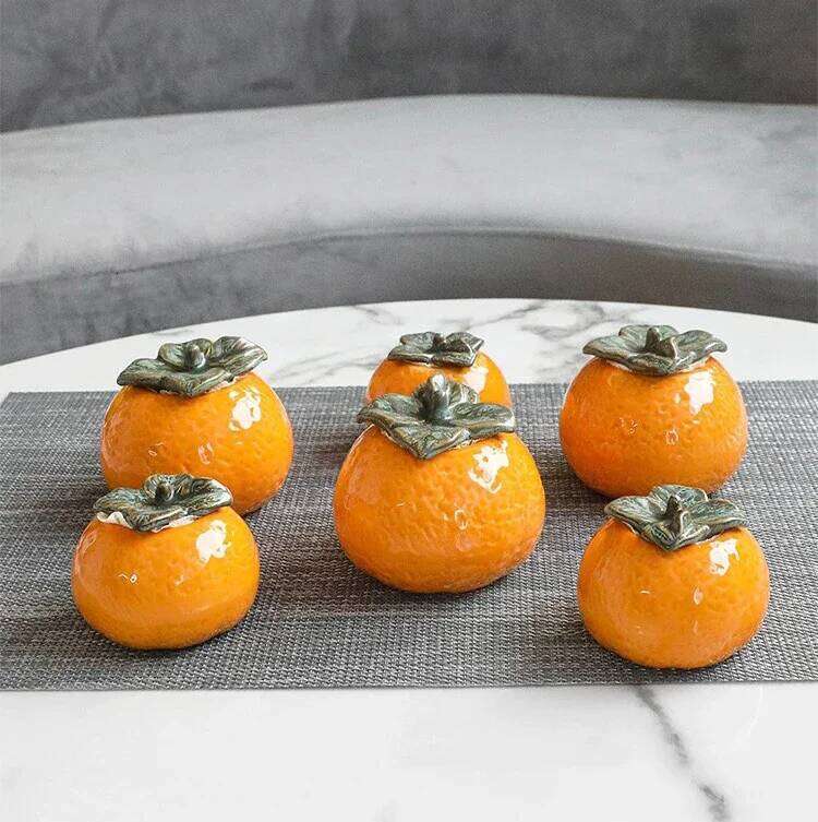 Creative Orange Design Ceramic Storage Tank Kitchenware Sealed Jar with Lid for Coffee Tea Snacks Pantry Countertop Storage Bottle Airtight Container