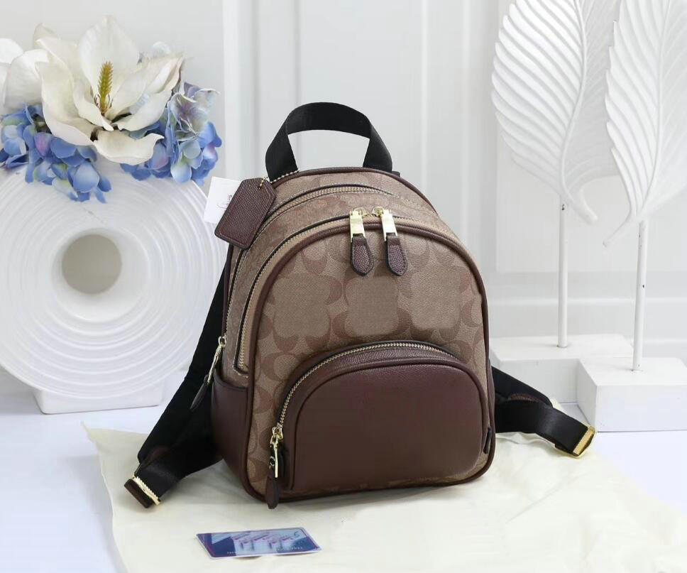 designer court bag New Lychee Grain Walnut Color Hadley Backpack Vintage Drawstring Flap Backpack Women School Bag