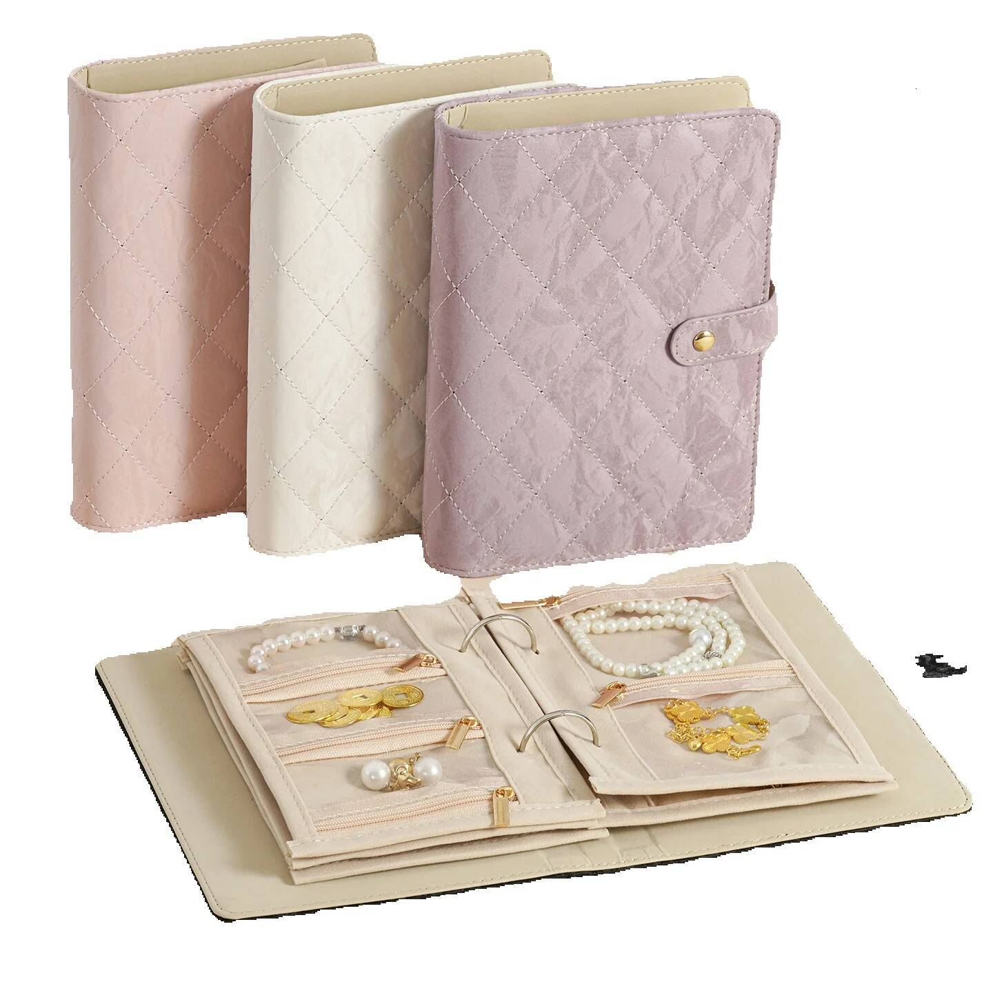 2025 New Gold Jewelry Storage Book Anti-Oxidation Bag Gift Travel Portable Cross-Border Wholesale