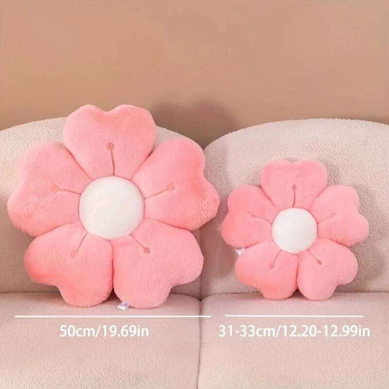 Plush Pillow Comfortable Daisy Flower Shaped - Cute Decorative Pad for Bed and Sofa, Soft Polyester Fabric