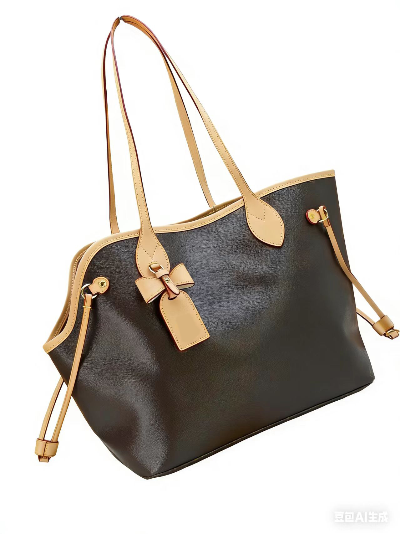 Contemporary Craftsmanship Takashi Murakami Collaboration Handbag with Adjustable Straps and Removable Clutch