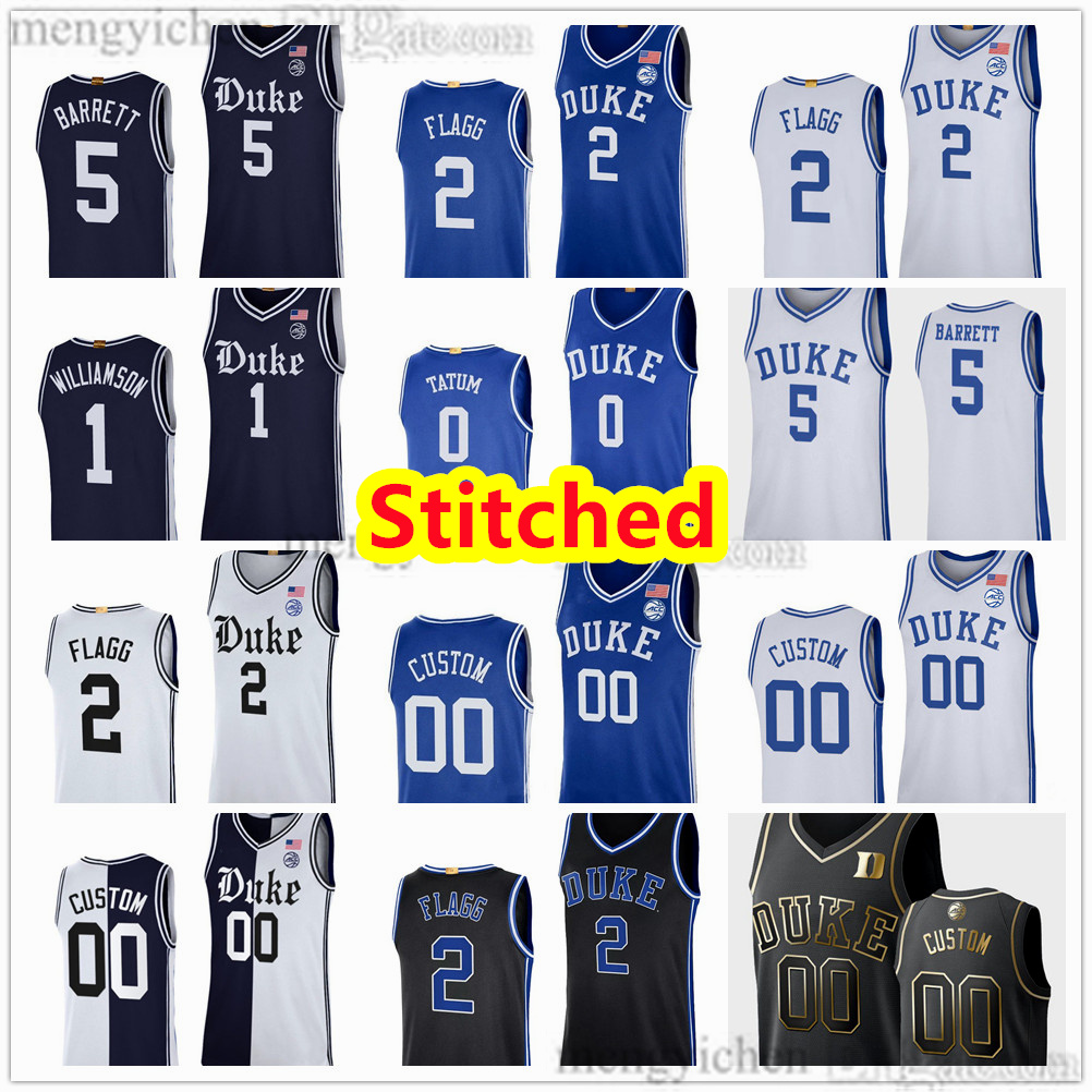 Stitched Men's Duke College Blue Devils Basketball Jerseys 12 Cameron Boozer 21 Patrick Ngongba II 3 Isaiah Evans 1 Caleb Foster 7 Dame Sarr 14 Khamenia 6 Maliq Brown