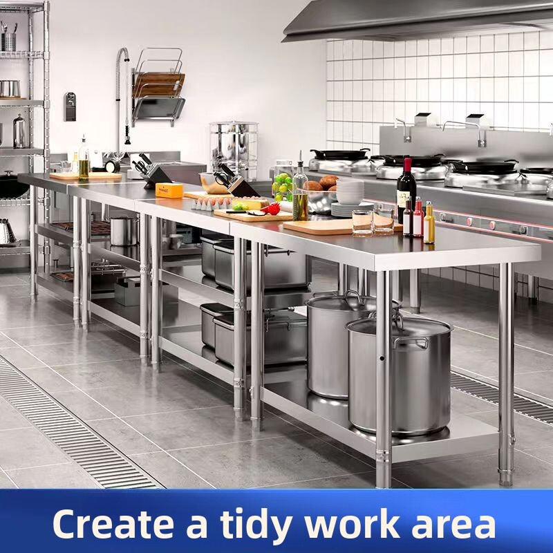 Multi-layer Workbench Operation Table Storage Rack Kitchen Boiler Restaurant Stainless Steel Shelf Stove