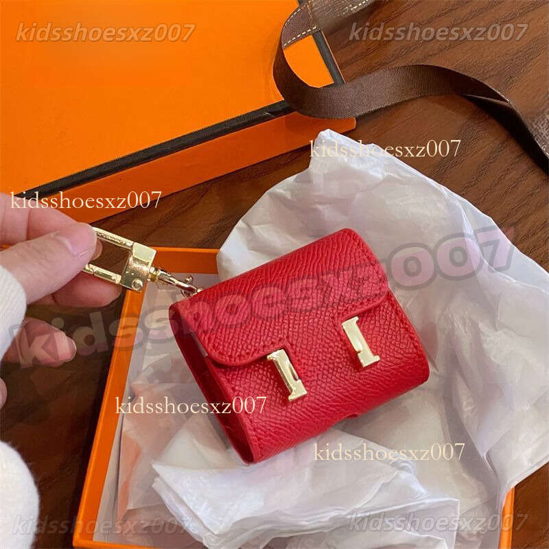 Hermebirkin Orange Luxury Airpods Case Airpods Pro Airpodspros 3 Airpodspros 2 Pro Case New High End Leather Protective Cover Apple Earphones Headphones