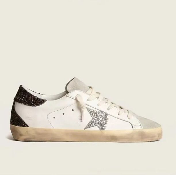 designer old shoe stars goldengooose womens sneakers goos high casual shoes for women super star suede sequined leopard print white doold dirty classic casual shoes