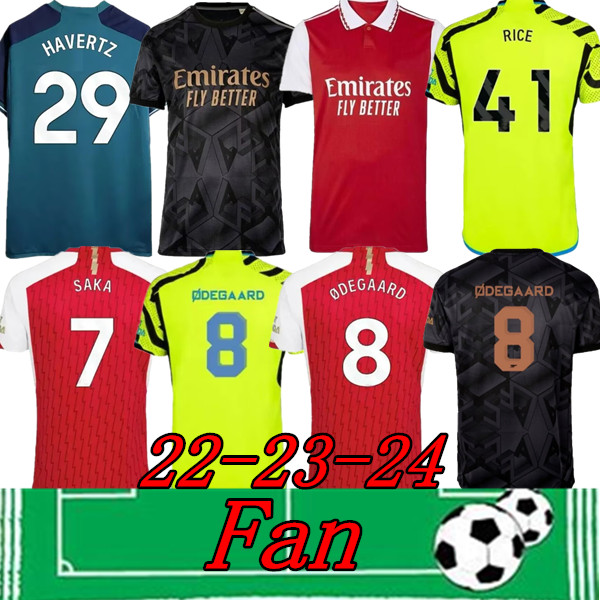 22 23 24 G.JESUS HAVERTZ Soccer jerseys 2023 THOMAS TROSSARD NKETIAH TIERNEY SMITH ROWE Shirt SALIBA ODEGAARD SAKA MARTINELLI Football Fans