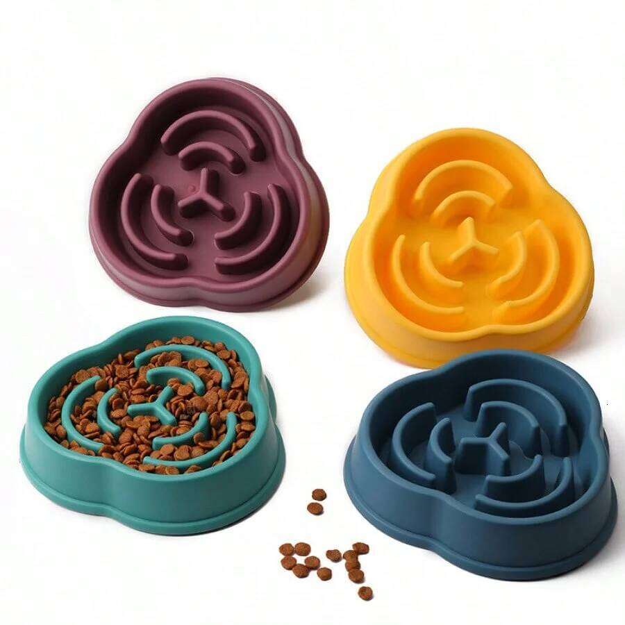 1pc Dog Food Bowl Plastic Anti-Choking Slow Eating Cloud Shape Large Dogs Prevent Vomiting And Protect Intestines 26W0117