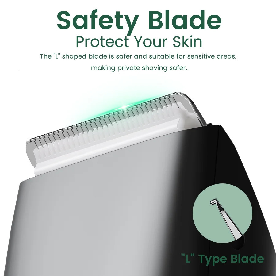 Mens Electric Groin Body Shaver - Waterproof Dual Head Trimmer Kit w/ LED Light Foil Blades 260116