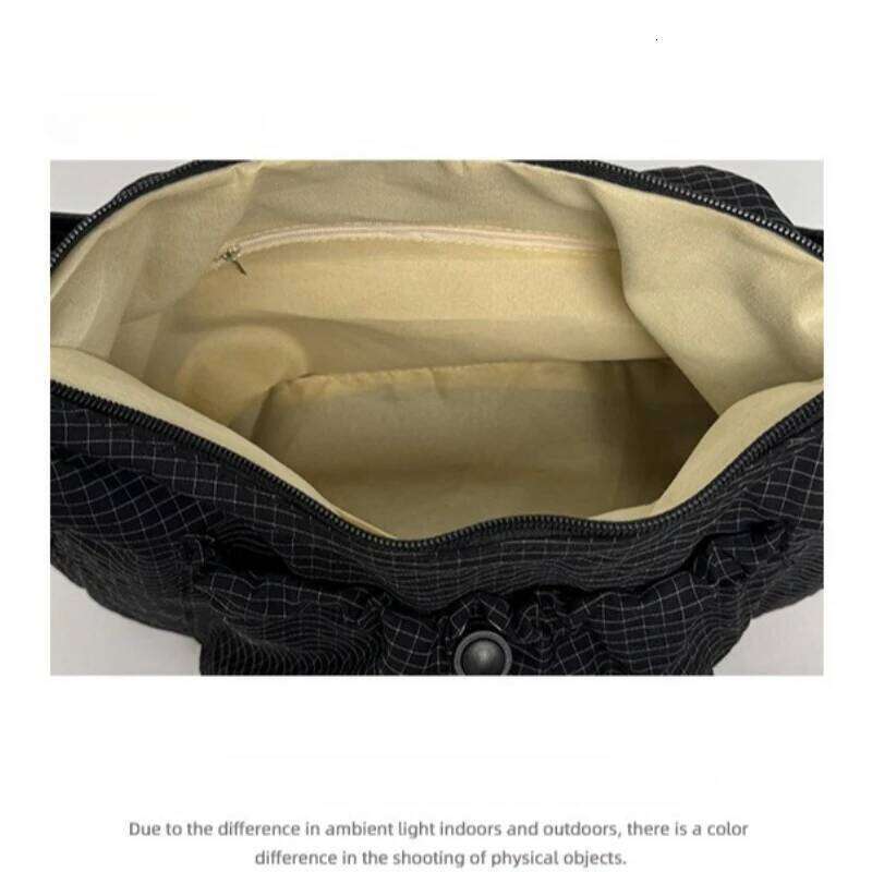 Xijiangren Retro Plaid Pleated Cloud Shoulder Bags For Women Large Capacity Ladies Crossbody Bag Drawstring Multi-Pocket Tote Handbags