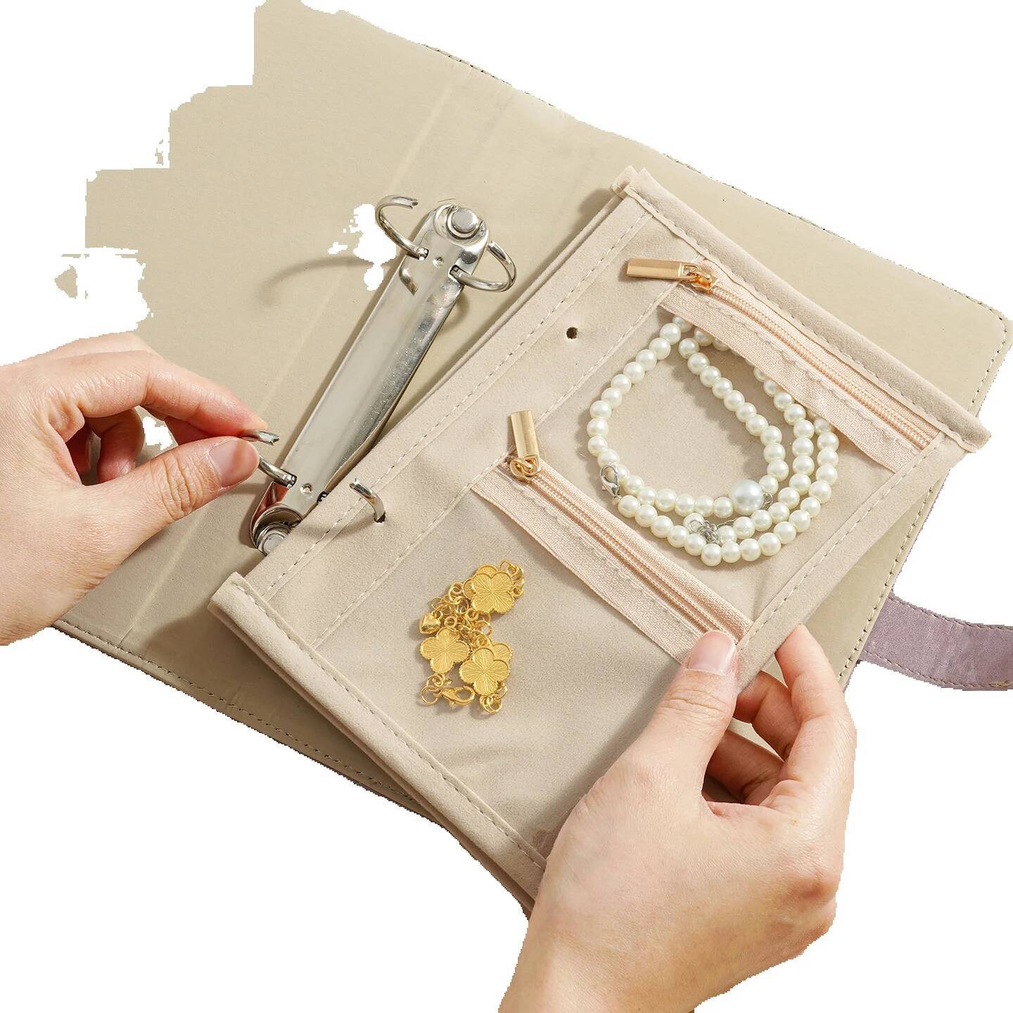 2025 New Gold Jewelry Storage Book Anti-Oxidation Bag Gift Travel Portable Cross-Border Wholesale