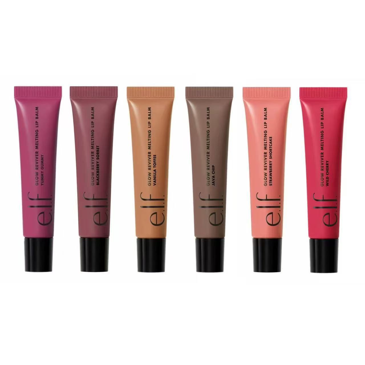 Wholesale E.L.F Glow Reviver Melting Lip Balm 6 Shades 15G Full Size Natural Hydrating Tinted Lip Balm For Dry Lips Care ELF Shea Butter Lip Moisturizing Gloss