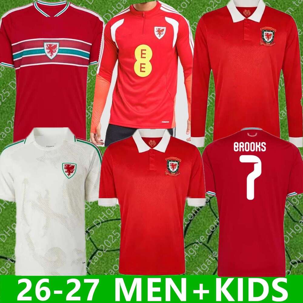 2026 2027 World Cup Wales soccer jerseys JAMES BALE 26 27 Men kids kit Home fans player Welsh football shirts JOHNSON N.WILLIAMS RODON T.ROBERTS CABANGO LEVITT 16-4XL