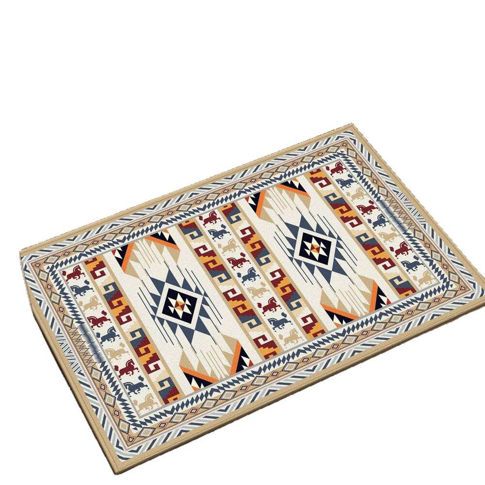 Door Mat Vintage Entrance Durable Non Slip Carpet Easy Clean For Living Room Bedroom Kitchen Bathroom Dining Room