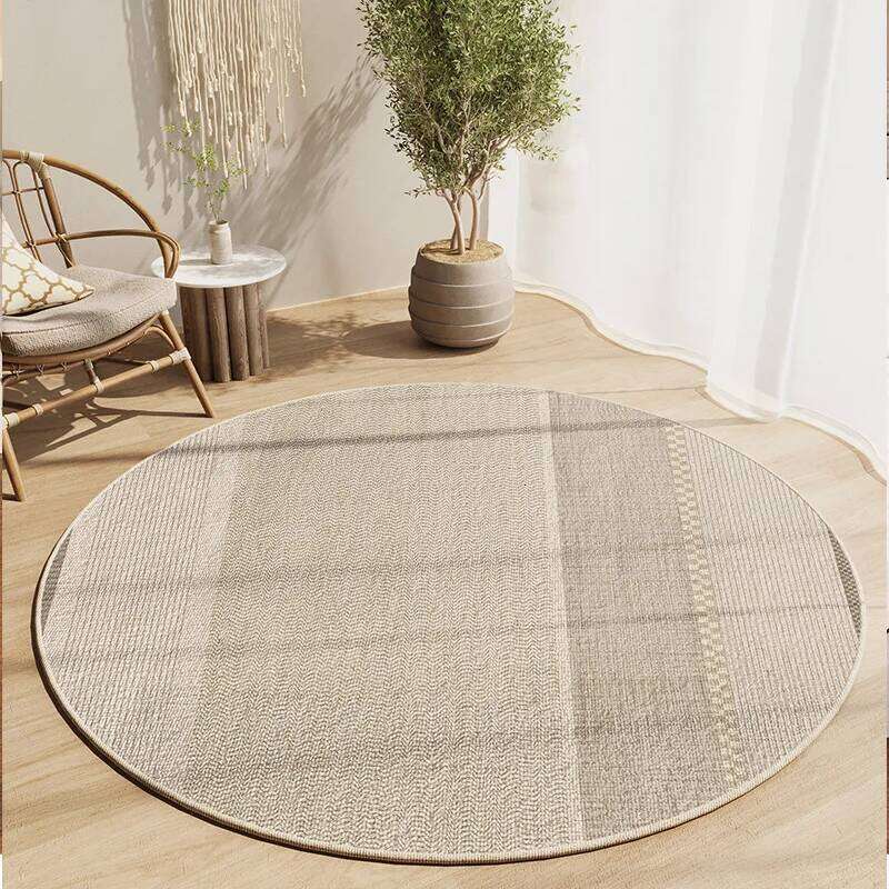 60CM Modern Round Faux Wool Area Rug Soft Living Room Bedroom Home Decor Floor Mat Carpet Sofa Computer Chair Foot Pad