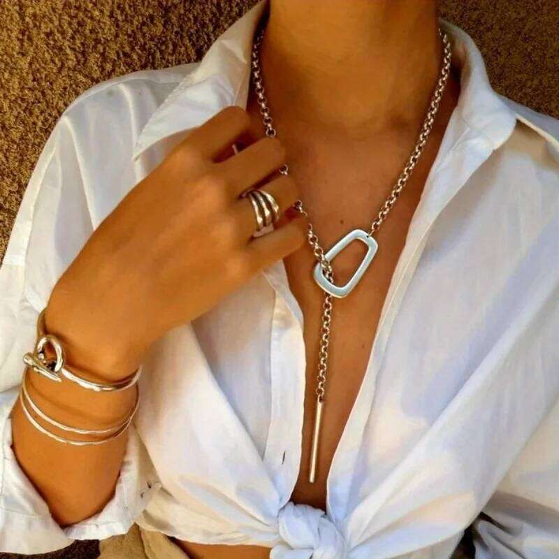 Women's Retro Bohemian Style Long Pendant Necklace Adjustable Suitable Daily Wear Gifts Is An Elegant Accessory for Women