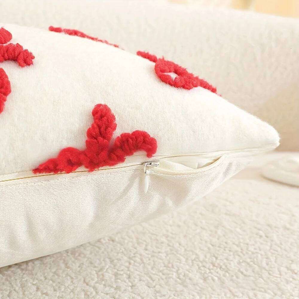 1PC Pink Red Bow Patterned Throw Pillowcase Cute girl's Living Room Sofa Cushion Cover Home Bedroom Saddle Decor