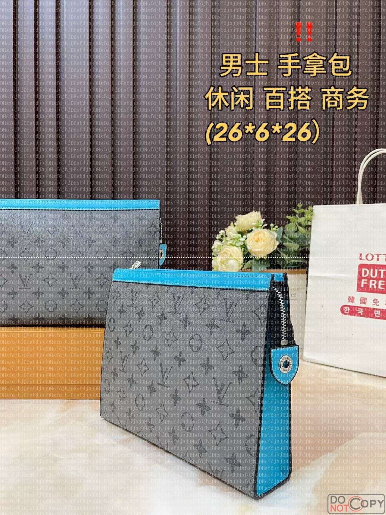 A++ Quality Luxury Designer Hand bag Travel Toiletry Pouch 26cm Protection Gray Makeup Clutch Women Leather Waterproof Cosmetic Bags For Womens With Dust Bag wallet