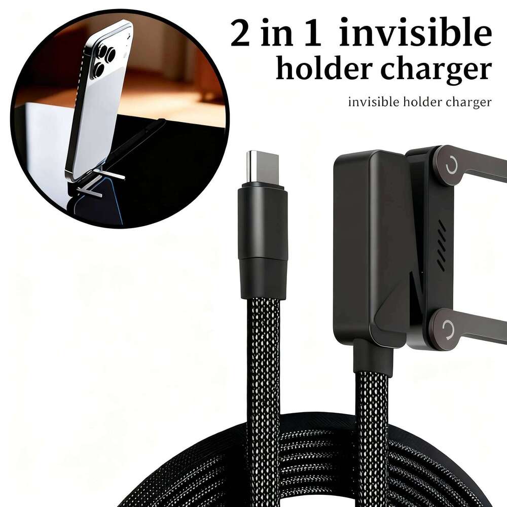 240W Invisible Charger Fast Holder Data 2In1 Folding Phone Tablet Stand Charging Cable For Iphone17 JCALLY 2026-1