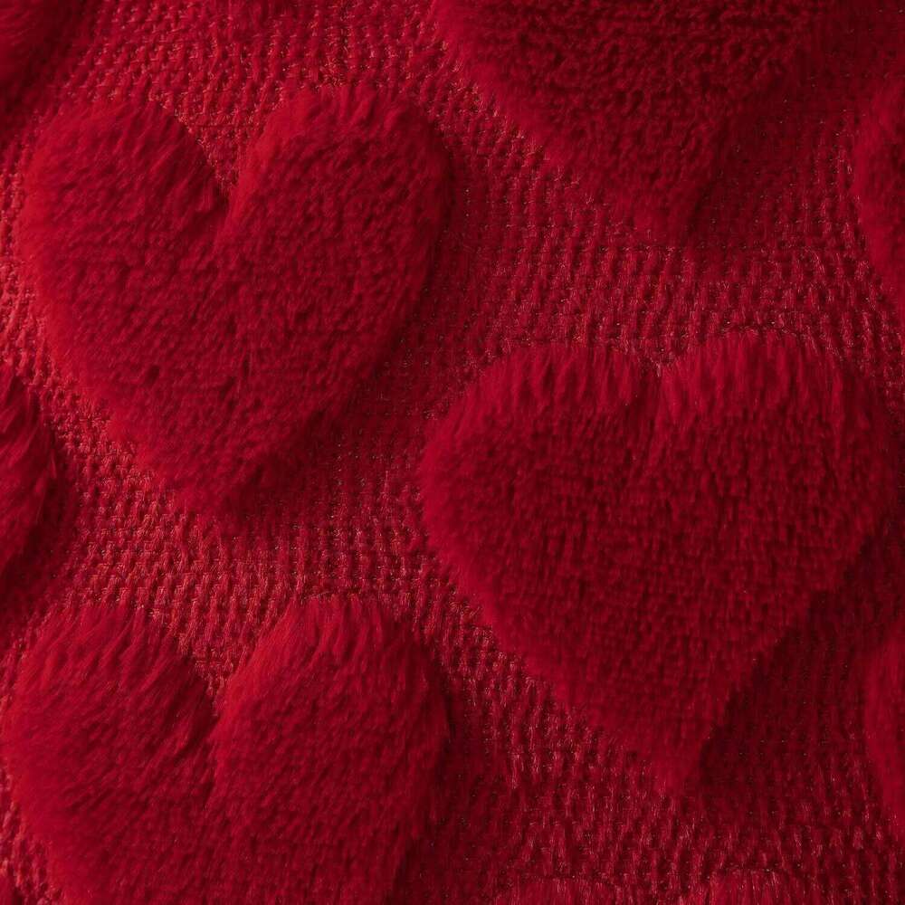 Plush Pillow Heart Shape Red Pink White Pillowcase Valentines Day Home Decor Sofa Car Cushion Cover