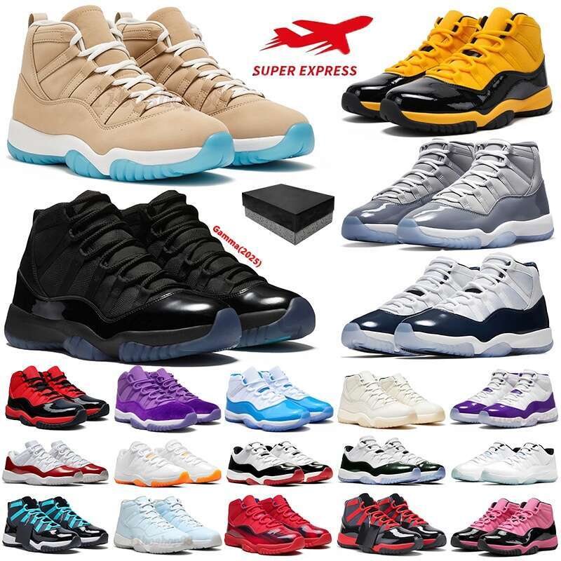 With Box Mens Basketball Shoes 11 11s Designer Shoes Gamma Blue Cool Grey Sneakers 11s Cement White Black Red Pink Blue Outdoor Schuhe Womens Mens Trainers Size36-47