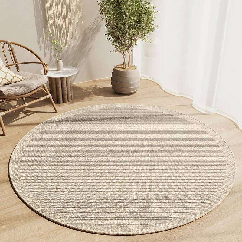 60CM Modern Round Faux Wool Area Rug Soft Living Room Bedroom Home Decor Floor Mat Carpet Sofa Computer Chair Foot Pad