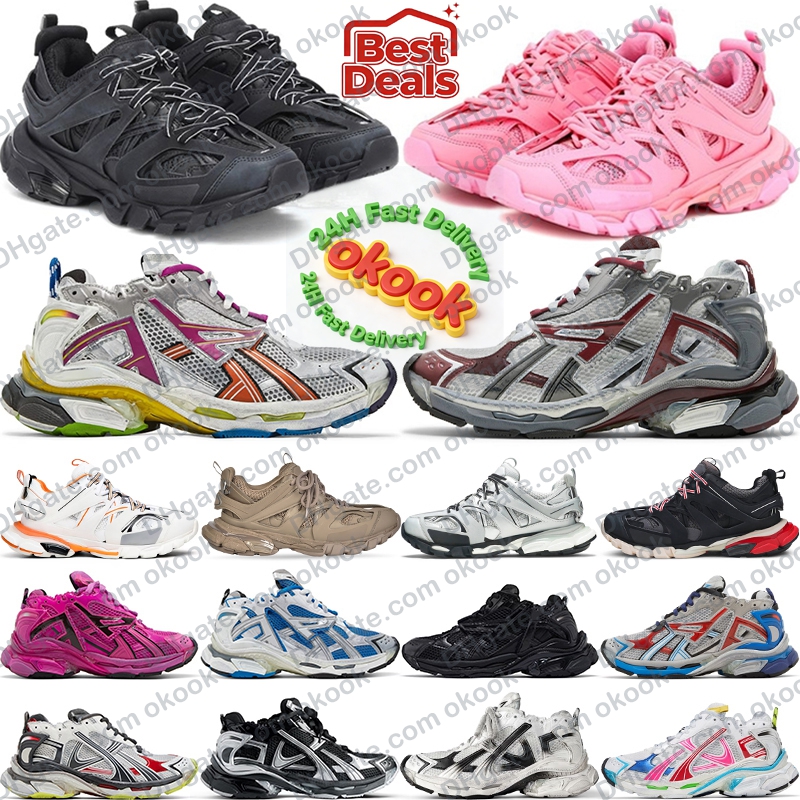 Designer Shoes Runners 7.0 7.5 Track 3.0 Led Sneakers Platform Paris Triple White Black Multicolor Pink Blue Grey Ancien Daddy mens women Trainers Tennis