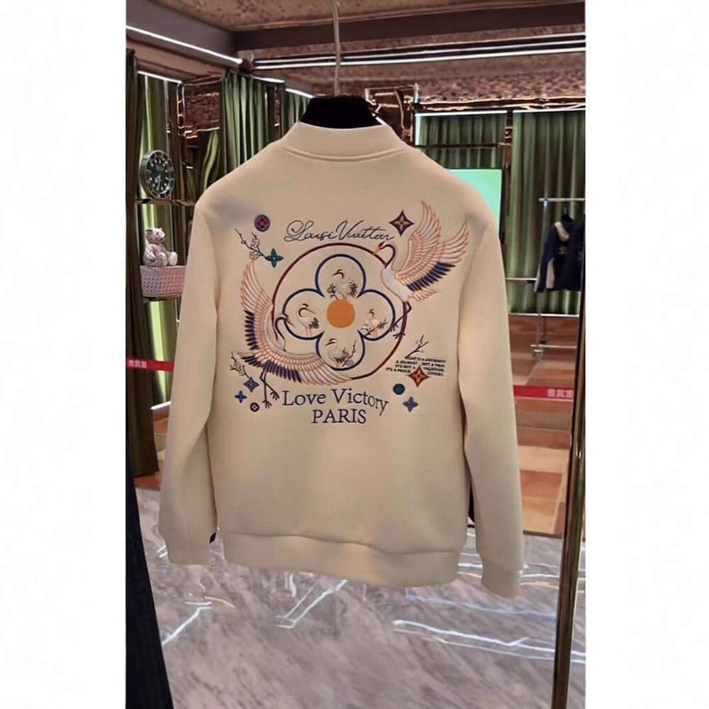 Unisex Autumn Winter High Luxury Heavy Embroidery Heavyweight Baseball Jacket Fleece Lined Stylish Coat National Trend