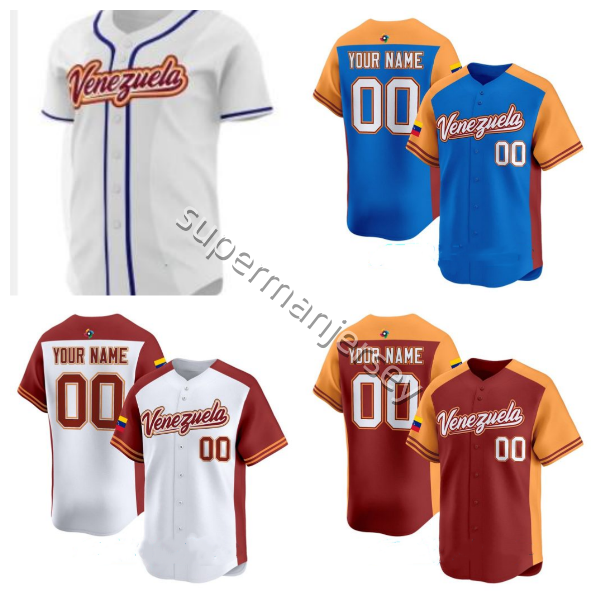 Venezuela 2026 World Baseball Classic Jersey - Official WBC Baseball Uniform with Jose Altuve Ronald Acuna Jr Miguel Cabrera Luis Arraez Miguel Rojas Gleyber Torres