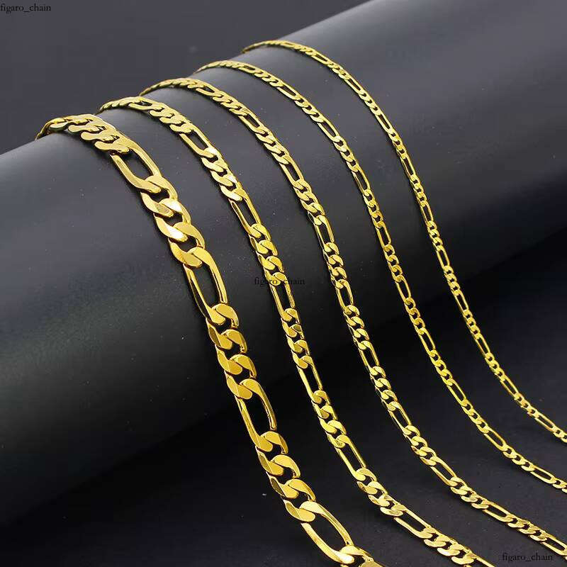 FS High-Quality Gold-Plated Figaro Chain Necklace Hip-Hop Style Trendy Men's Accessories Women's Perfect Anniversary Gift