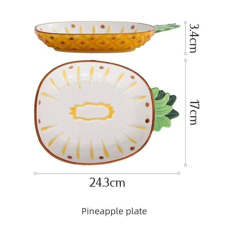 Kitchenware Dining Room Household Tableware Creative Hand-painted Modeling Cute Ceramic Bowl Salad Plate Fruit Decor Outdoor Living Room Daily Use