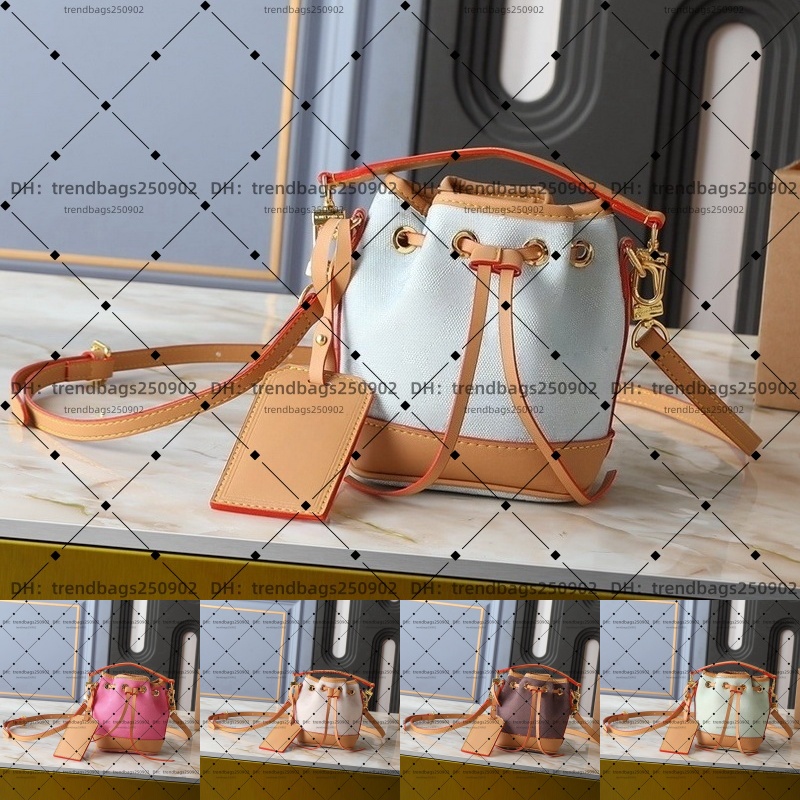Mini Nano noe bag Designer Shoulder Bag Canvas/Leather Bucket Bag Luxury Handbag Crossbody Bag Drawstring Wrapped Purse M27699 Wallet M81266
