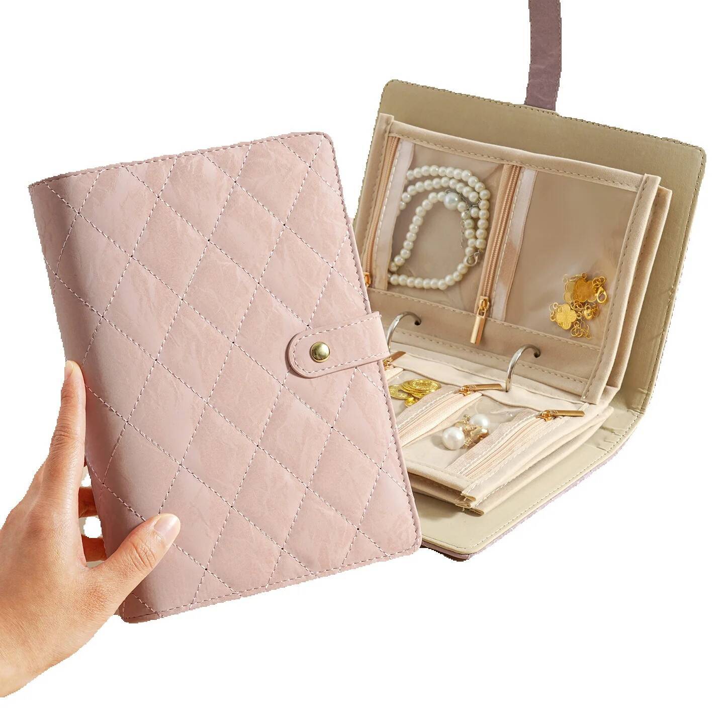 2025 New Gold Jewelry Storage Book Anti-Oxidation Bag Gift Travel Portable Cross-Border Wholesale
