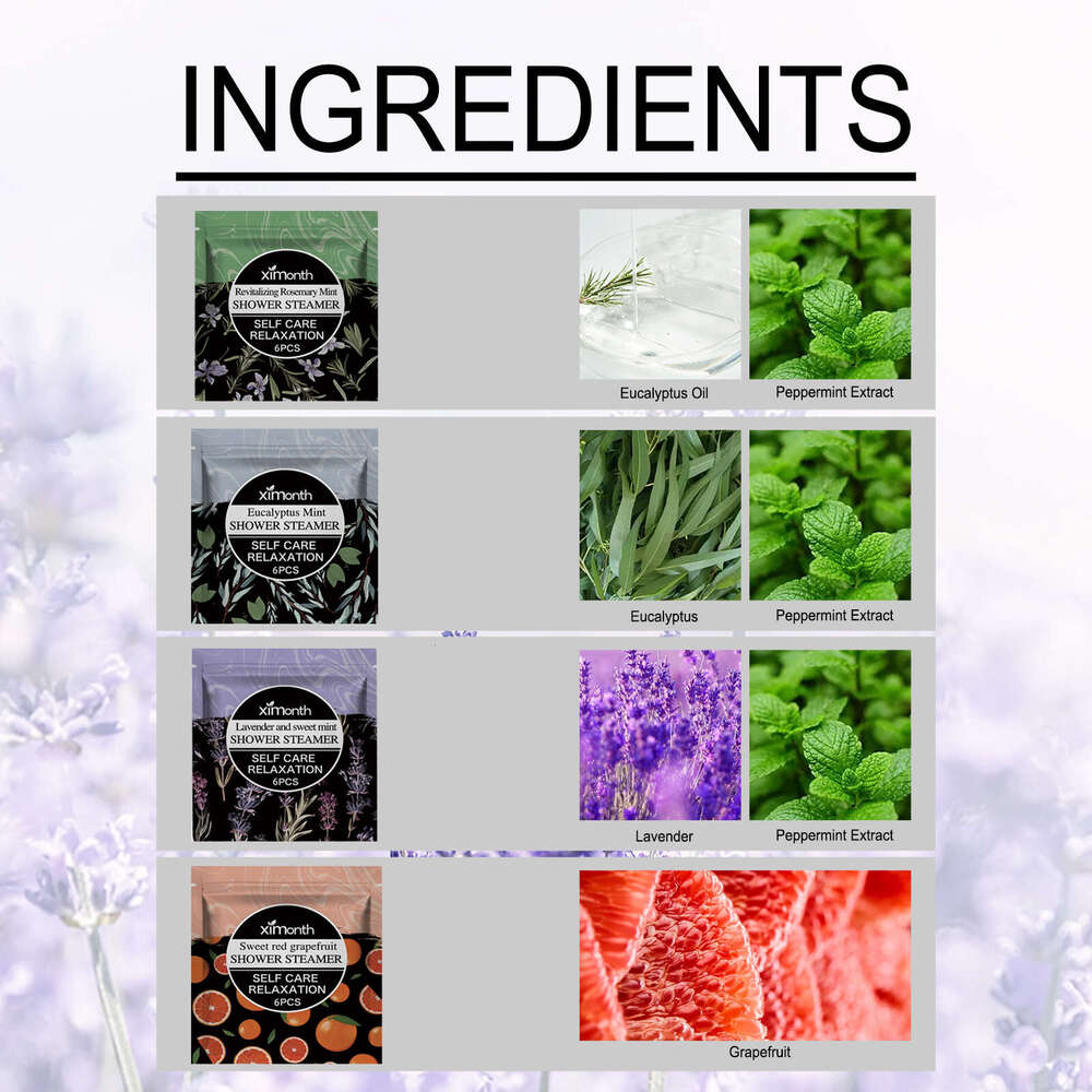 Ximonth Refreshing Deep Clean Long-lasting Fragrance Home Aromatherapy Bath Shower Tablets