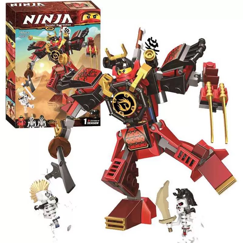 Phantom Ninja 70642 Samurai X War Sawtooth Block Giant Wheel Motorcycle Toy Chase War 70639